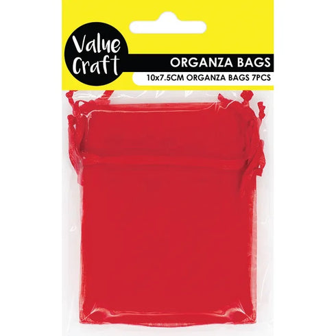 Red Colour Mini Organza Gift Bags